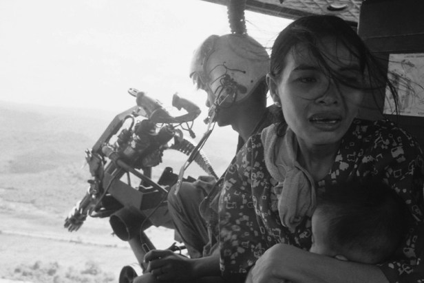 Vietnam (S) Refugees Fleeing Helicopter